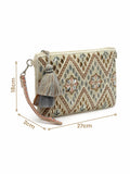 Boho Embellished Handloom Cotton Sling Bag