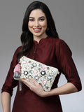 Boho Floral Embellished Polycotton Sling Bag