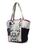 Jungle Quirky Embroidered Cotton Canvas Tote Bag
