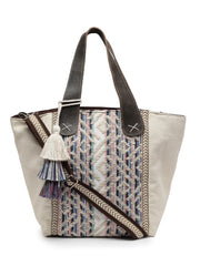 Boho Geometric Jacquard Cotton Canvas Handheld Bag