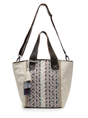 Boho Geometric Jacquard Cotton Canvas Handheld Bag