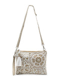 Ghoomar Floral Embellished Cotton Canvas Sling Bag