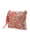 Ghoomar Floral Embellished Cotton Canvas Sling Bag