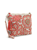 Ghoomar Floral Embellished Cotton Canvas Sling Bag