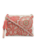 Ghoomar Floral Embellished Cotton Canvas Sling Bag