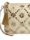 Ghoomar  Geometric  Embroidered Lurex Handloom Sling Bag