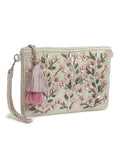 Boho Floral Bead Work Cotton Sling Bag