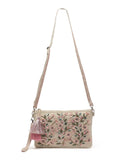 Boho Floral Bead Work Cotton Sling Bag