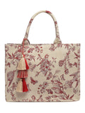 Jungle Toile Jacquard Cotton Handheld Bag