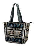 Boho Ethnic Motifs Jacquard Cotton Acrylic Yoga Tote Bag