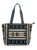 Boho Ethnic Motifs Jacquard Cotton Acrylic Yoga Tote Bag