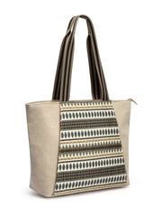 Boho Ethnic Motifs Jacquard Cotton Acrylic Yoga Tote Bag