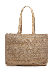Sisal Embellished Jute Tote Bag