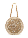 Sisal Mandala Embellished Jute Tote Bag