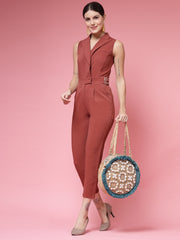 Sisal Embellished Jute Tote Bag