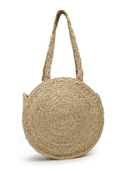 Sisal Embellished Jute Tote Bag