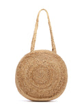 Sisal Printed & Embellished Jute Shoulder Bag