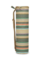 Eco - Friendly Cotton Canvas Striped Yoga Bag