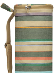 Eco - Friendly Cotton Canvas Striped Yoga Bag