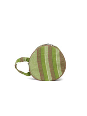 Eco - Friendly Cotton Canvas Striped Yoga Bag