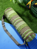 Eco - Friendly Cotton Canvas Striped Yoga Bag