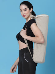 Eco - Friendly Cotton Canvas Solid Yoga Bag