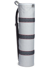 Eco - Friendly Cotton Canvas Striped Yoga Bag