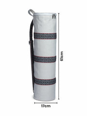 Eco - Friendly Cotton Canvas Striped Yoga Bag