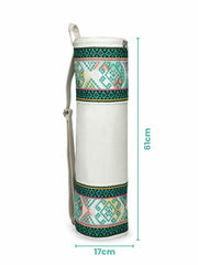 Eco - Friendly Cotton Canvas Ethnic Motifs Jacquard Yoga Bag