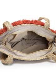 Sisal Mandala Embellished Jute Tote Bag