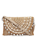 Sisal Embellished Jute Sling Bag