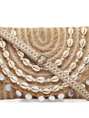 Sisal Embellished Jute Sling Bag