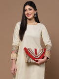 Sisal Embellished Jute Sling Bag
