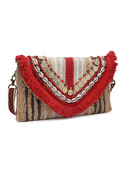 Sisal Embellished Jute Sling Bag