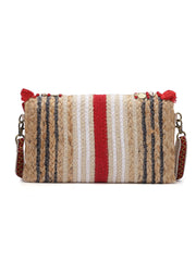 Sisal Embellished Jute Sling Bag