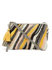 Jungle Boho Animal Embellished Handloom Cotton Canvas Sling Bag