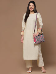 Kooky Boho Honeycomb Embellished Cotton Jacquard Sling Bag