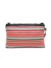 Kooky Boho Honeycomb Embellished Cotton Jacquard Sling Bag