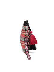 Kooky Boho Honeycomb Embellished Cotton Jacquard Sling Bag