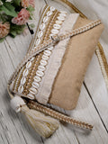 Sisal Embellished Jute Sling Bag