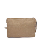 Sisal Embellished Jute Sling Bag