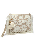 Kooky Boho Quirky Embroidered Cotton Sling Bag
