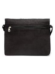 Lush Floral Embroidered Suede Sling Bag