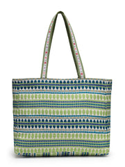 Kooky Jacquard Boho Floral Embroidered Tote Bag