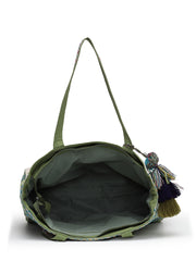 Kooky Jacquard Boho Floral Embroidered Tote Bag