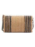 Sisal Striped & Embellished Jute Sling Bag