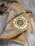 Sisal Embellished Jute Sling Bag