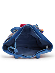 Anekaant Kooky Off White Geometric Jacquard Embellished Tote Bag