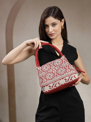 Tribal Cotton Abstract Jacquard Handheld Bag