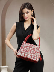Tribal Cotton Abstract Jacquard Handheld Bag